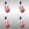 Service Caster 3 Inch 316SS Red Polyurethane Swivel 1-3/8 Inch Expanding Stem Caster Set SCC SCC-SS316EX20S314-PPUB-RED-138-4 - alternate 1
